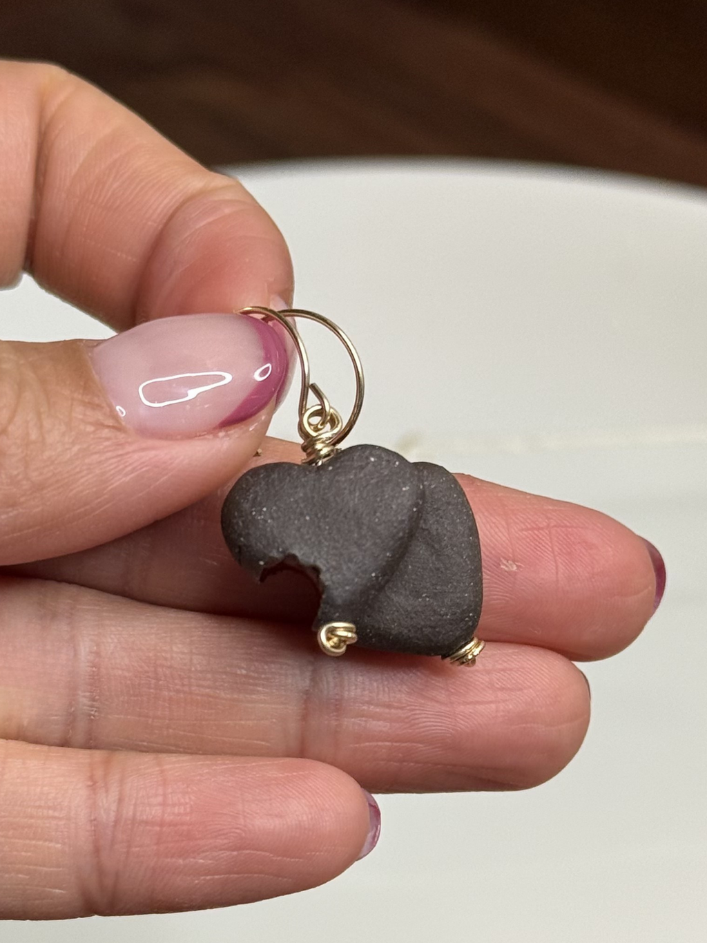 Chocolate Covered Cherry Hearts Earrings