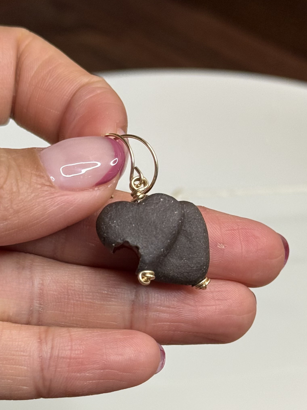 Chocolate Covered Cherry Hearts Earrings