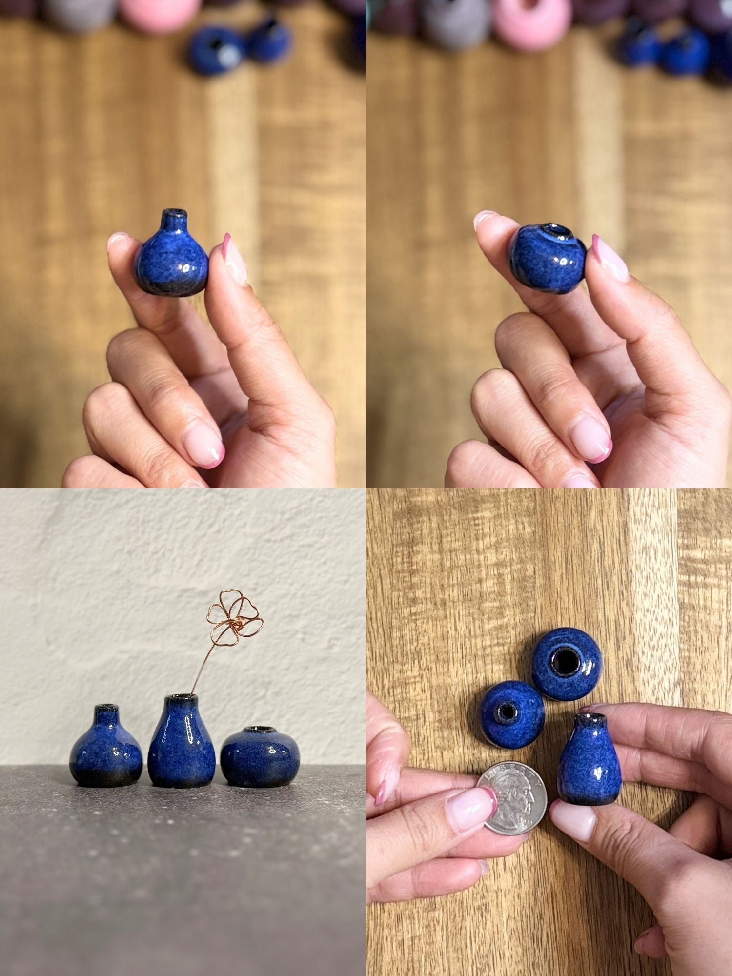 Mini Bud Vases (Set of 3) – Blueberry