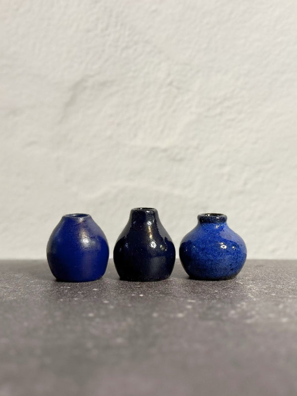 Mini Bud Vases (Set of 3) – Mixed Blue