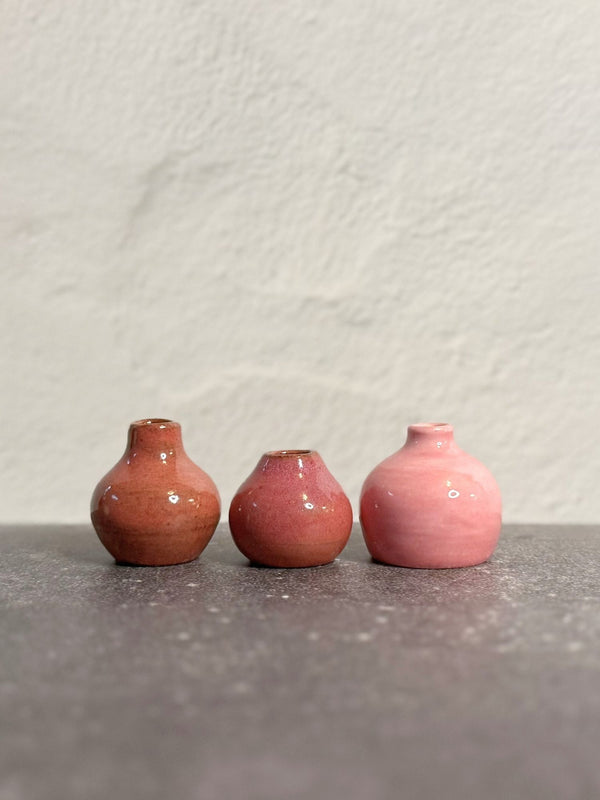 Mini Bud Vases (Set of 3) – Blush Tones