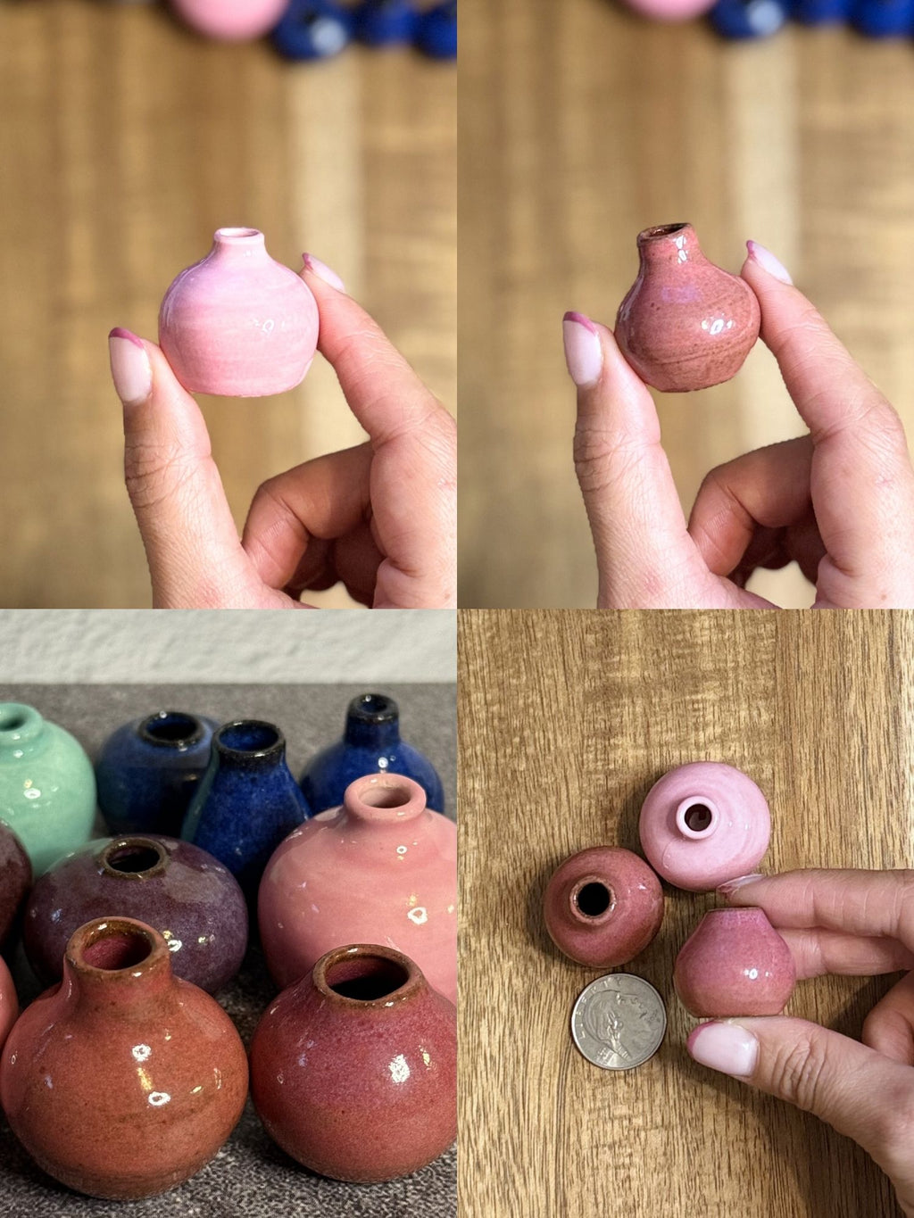 Mini Bud Vases (Set of 3) – Blush Tones